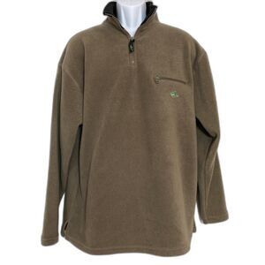 Le Shark 1/4 Zip Men's Size L Pullover Taupe Brown